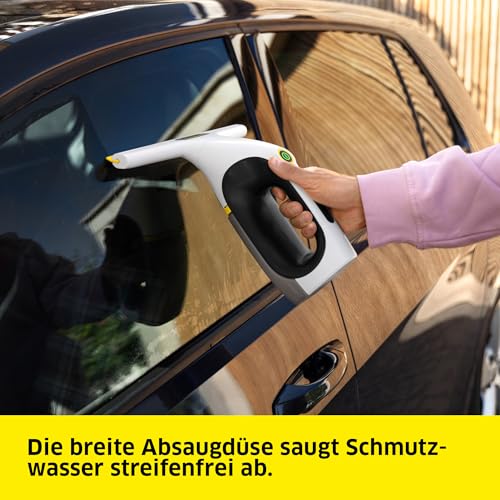 Kärcher Akku-Fenstersauger WV 2 Universal Care, Akkulaufzeit: 35 min., Schmutzwassertank: 120 ml, Sprühflasche mit Mikrofaser-Wischbezug, 20 ml Fensterreiniger, USB-C-Port – Bild 4