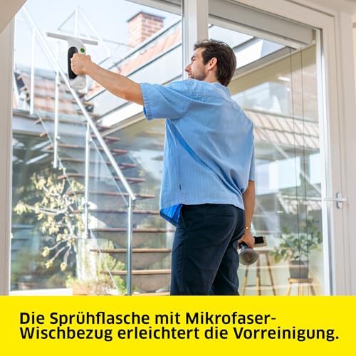Kärcher Akku-Fenstersauger WV 2 Universal Care, Akkulaufzeit: 35 min., Schmutzwassertank: 120 ml, Sprühflasche mit Mikrofaser-Wischbezug, 20 ml Fensterreiniger, USB-C-Port – Bild 5