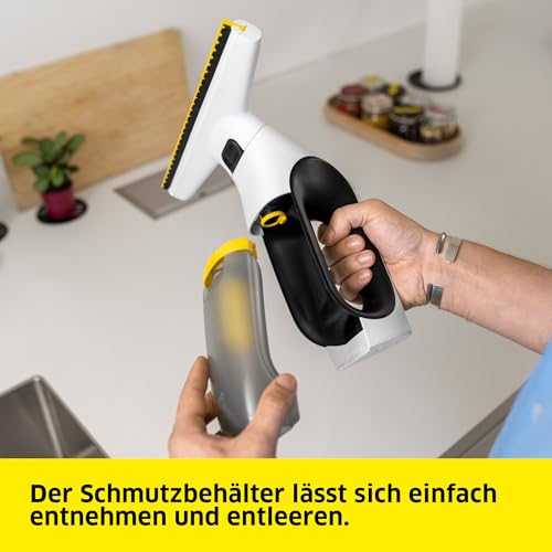 Kärcher Akku-Fenstersauger WV 2 Universal Care, Akkulaufzeit: 35 min., Schmutzwassertank: 120 ml, Sprühflasche mit Mikrofaser-Wischbezug, 20 ml Fensterreiniger, USB-C-Port – Bild 7