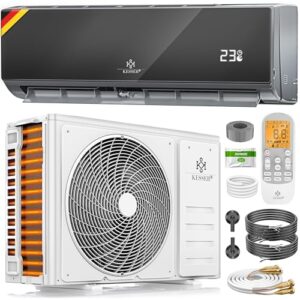 KESSER® Split Klimaanlage Set Quick Connect – WiFi & App Klimagerät mit Heizfunktion & Kühlmodus Wandklimaanlage, mit Kupferleitung 12000 BTU 3,4 kW Kältemittel R32 Inkl. Montagematerial