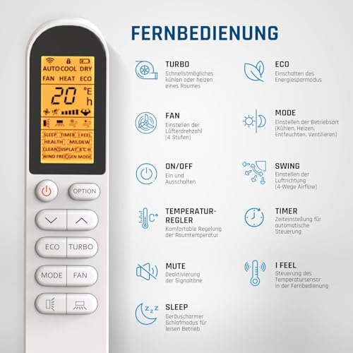 Danyon Multisplit Klimaanlage 3 Innengeräte - 27000 BTU - 7,9 kW - Inverter Klimagerät mit Heizfunktion, WiFi und Smart-Home - sehr leise & energiesparend, Splitgerät vorgefüllt – Bild 8