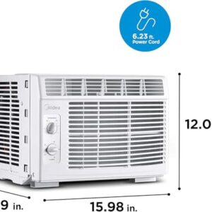 Alternative view of MIDEA 5.000 BTU EasyCool Fensterklimagerät und Lüfter, kühlt bis zu 150 Quadratmeter mit einfach zu bedienenden mechanischen Steuerungen und einem wiederverwendbaren Filter, 5000, weiß