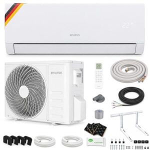 ENVIRON® Split Klimaanlage A | - WiFi/App Funktion | 19 dB – leiser als Ihr eigener Atem | vergoldeter Verdampfer und Kondensator (Mit Wandhalterung, 12.000 BTU (3,5 kW))