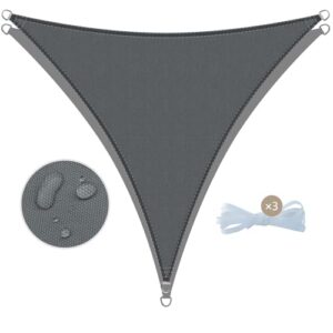 Alternative view of COOL AREA Sonnensegel Wasserdicht Dreieckig 6x6x6m Sonnenschutz 95% UV Schutz Windschutz,Wasserabweisend Segel Geeignet für Außenbereiche wie Garten Balkon Terrasse-Anthrazit