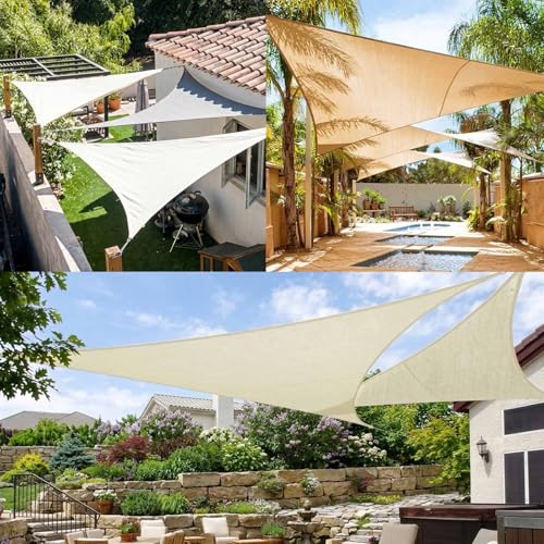 Rivenlo Sonnensegel Wasserdicht 5x5m Viereckig Sonnenschutz Wasserabweisend PES Polyester Quadratisch Segel mit UV Schutz für Balkon Garten Terrasse Grau – Bild 7