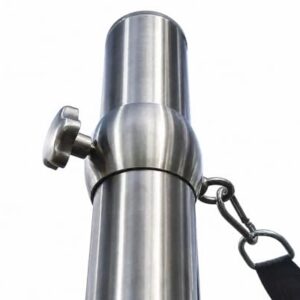 Sonnensegelmast 2,5-3m Höhenverstellbar Edelstahl mit Bodenhülse Sonnensegel Mast Pfosten Stange (⌀60x3mm 3m mit Bodenhülse)