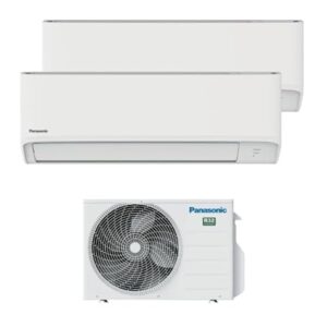 Panasonic CU-2TZ41TBE Linie Tz Dual-Split-Klimaanlage, 9000 12000 BTU, geräuscharm, Nanoe™ X-Technologie, energiesparend, integriertes WLAN, Energieeffizienzklasse A /A
