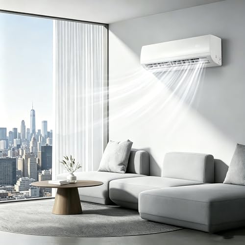 LIFEZEAL Split-Klimagerät 9000 BTU, Leises Inverter-Klimaanlage, Kältemittel R32, Klimagerät mit Selbstreinigung, Air Conditioner mit Fernbedienung für 42m³ Räume, Wandhalterung – Bild 2
