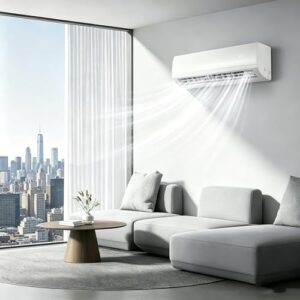 Alternative view of LIFEZEAL Split-Klimagerät 9000 BTU, Leises Inverter-Klimaanlage, Kältemittel R32, Klimagerät mit Selbstreinigung, Air Conditioner mit Fernbedienung für 42m³ Räume, Wandhalterung
