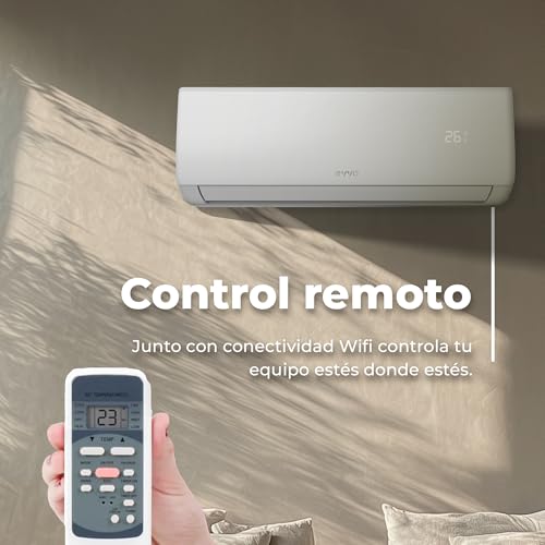 EVVO Splitklima-Klimaanlage, WLAN, Kühlung und Heizung, WLAN-Konnektivität, Invertermotor, Wärmepumpe, Klasse A /A , Luftentfeuchter, Kühlmittel R32 (9.000 BTU) – Bild 6