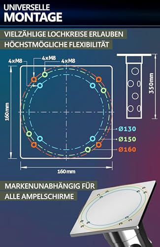 4smile Bodenanker Sonnenschirm - Edelstahl Bodenhülse Sonnenschirm SunnyGround zum Einbetonieren, bis 1.000kg belastbar - Sichere Befestigungslösung für jeden Ampelschirm – Bild 5