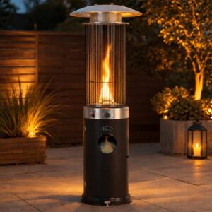 Alternative view of Zelsius Heizstrahler mit Glasröhre Davos 15 kW Grau | Ø 57 x (H) 174 cm | Spiralflammen-Heizstrahler, Terrassenheizstrahler, Heizpilz, Feuersäule Outdoor, Gasheizstrahler, Terrassenstrahler Gas
