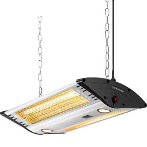 TROTEC IR 2000 C Deckenheizstrahler Infrarot – 2.000 W, LED-Beleuchtung, Fernbedienung, IP55, für Balkon und Terrasse