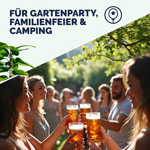 Deuba Bierzelttisch Höhenverstellbar Klappbar Hoch Outdoor Breit Holz XXL Buffettisch 170cm Bierzeltgarnitur Stehtisch Bartisch Partytisch Klapptisch – Bild 10
