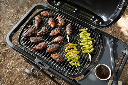 Weber Traveler Compact Gasgrill (2026) / Tragbares klappbares Design mit Rädern, Automatische Deckelarretierung und Deckelthermometer, 1 Brenner, 81 cm breit, 52 x 36 cm Grillfläche, Schwarz – Bild 13