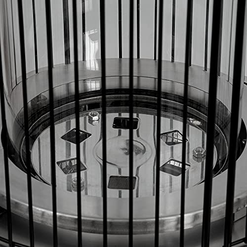 Zelsius Heizstrahler mit Glasröhre Davos 15 kW Schwarz | Ø 57 x (H) 174 cm | Spiralflammen-Heizstrahler, Terrassenheizstrahler, Heizpilz, Feuersäule Outdoor, Gasheizstrahler, Terrassenstrahler Gas – Bild 7