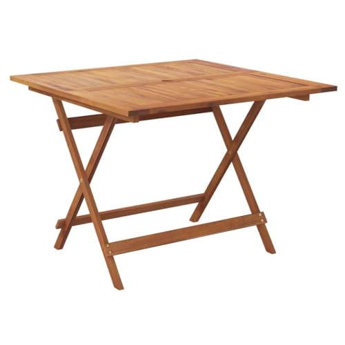 vidaXL Gartentisch Klappbar, Esstisch für Garten Hof Terrasse, Klapptisch mit viel Platz, Tisch Campingtisch Balkontisch, Massivholz Akazie