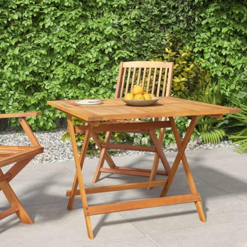 vidaXL Gartentisch Klappbar, Esstisch für Garten Hof Terrasse, Klapptisch mit viel Platz, Tisch Campingtisch Balkontisch, Massivholz Akazie – Bild 2
