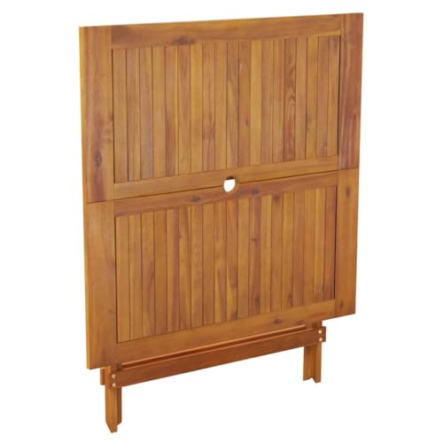 vidaXL Gartentisch Klappbar, Esstisch für Garten Hof Terrasse, Klapptisch mit viel Platz, Tisch Campingtisch Balkontisch, Massivholz Akazie – Bild 4