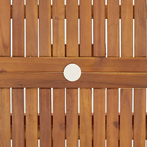 vidaXL Gartentisch Klappbar, Esstisch für Garten Hof Terrasse, Klapptisch mit viel Platz, Tisch Campingtisch Balkontisch, Massivholz Akazie – Bild 5