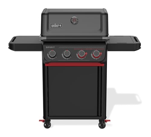 Weber Spirit E-425c Gasgrill, Stealth Black Edition, 4-Brenner, mit Sear Zone
