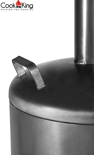 Gartenkamin Faro Gartenofen H 158 cm zum Heizen und Grillen Terrassenofen aus Naturstahl Kamin Ofen CookKing – Bild 3