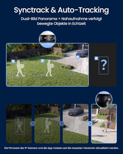Reolink Dreifachobjektiv PoE Sicherheitskamera für den Außenbereich, 10MP 180° Panorama & 4K PT mit Auto-Tracking, KI-Videosuche, Perimeterschutz, Farb- & IR-Nachtsicht, 24/7-Aufzeichnung, OMVI 3i PoE – Bild 3