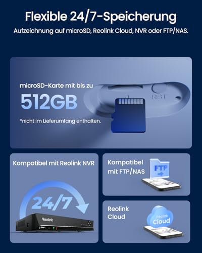 Reolink Dreifachobjektiv PoE Sicherheitskamera für den Außenbereich, 10MP 180° Panorama & 4K PT mit Auto-Tracking, KI-Videosuche, Perimeterschutz, Farb- & IR-Nachtsicht, 24/7-Aufzeichnung, OMVI 3i PoE – Bild 6