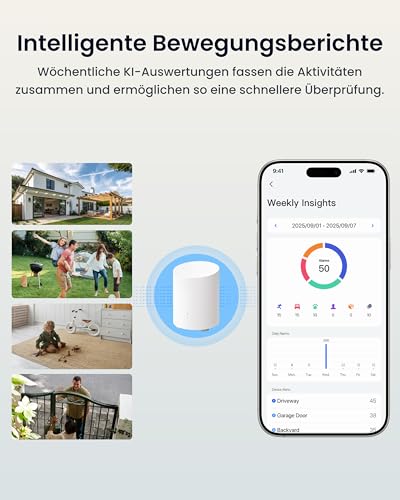 Reolink Magnetische Überwachungskamera Akku Set, 9 Monate Laufzeit, Lokaler Speicher, Fernzugriff, Smart Playback, Dual-Band WLAN, Kein ABO, für Innen & Außen, Hub Mini 2X Argus MagiCam – Bild 6
