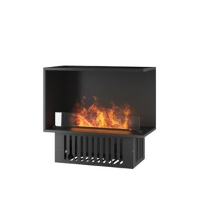 Corner R800 Wasserdampfkamin mit mehrfarbiger Flamme, 3D-Effekt und App-Steuerung, Tank 1,2 l – 80 cm Autorefill
