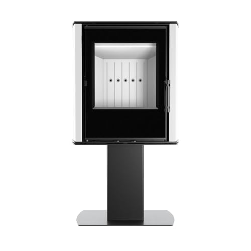 Modern Kamineinsatz KOVI auf einem Bein Cane White 6,5 kW