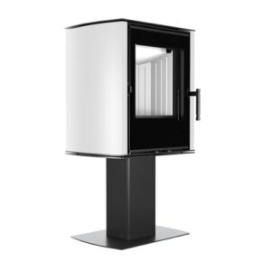 Alternative view of Modern Kamineinsatz KOVI auf einem Bein Cane White 6,5 kW