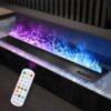 Mexhom Elektrokamin, 3D Wasserdampfkamin mit Fernbedienung, 9 realistische Flammenfarbvariationen, 180cm