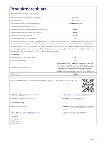 MEDION Smarte Mobile Klimaanlage mit Abluftschlauch P901 (9000 BTU, mobil, inkl. Fensterabdichtung, bis 32m², 3in1,Kühlen Entfeuchten Ventilieren, App- und Sprachsteuerung, Schlafmodus – Bild 8