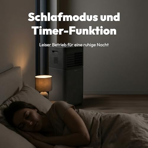 MEDION Smarte Mobile Klimaanlage mit Abluftschlauch P901 (9000 BTU, mobil, inkl. Fensterabdichtung, bis 32m², 3in1,Kühlen Entfeuchten Ventilieren, App- und Sprachsteuerung, Schlafmodus – Bild 5