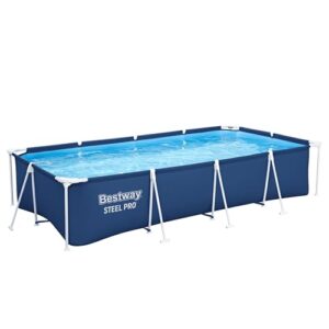 Bestway Steel Pro Frame Pool ohne Pumpe 400 x 211 x 81 cm , dunkelblau, eckig