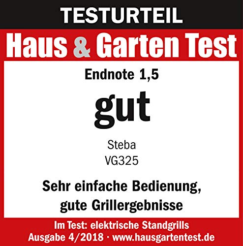 Steba VG 325 Elektrischer Grill Stand BBQ Grill XXL Alu-Druckguss Grillplatte mit Deckel Low-Fat – Bild 9
