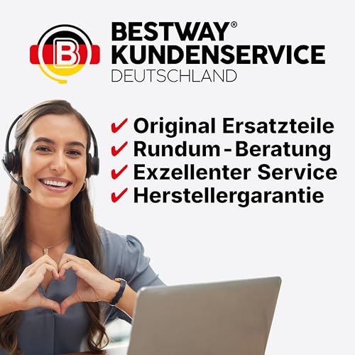 Bestway Power Steel Frame Pool Komplett-Set mit Sandfilteranlage 488 x 244 x 122 cm, lichtgrau, eckig – Bild 7
