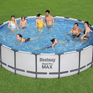 Alternative view of Steel Pro MAX Bestway Frame Pool Komplett-Set mit Filterpumpe Ø 549 x 122 cm, lichtgrau, rund