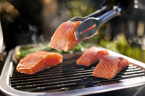 Weber Lumin Kompakt Tragbarer Elektrogrill, Heizt bis 315°C, mit Deckelthermometer, porzellanemaillierten Gusseisenrosten, 43 x 32 cm Grillfläche, schwarz (1502012) – Bild 17