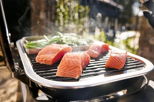 Weber Lumin Kompakt Tragbarer Elektrogrill, Heizt bis 315°C, mit Deckelthermometer, porzellanemaillierten Gusseisenrosten, 43 x 32 cm Grillfläche, schwarz (1502012) – Bild 19