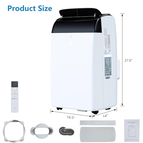 Tragbare 3-in-1-Klimaanlage mit 10000 BTU – mit Fernbedienung, Ventilator, Luftentfeuchter, leisem Betrieb und Rollen; geeignet für Schlafzimmer, Wohnzimmer und Büros. – Bild 3