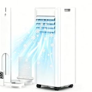 Klimaanlage Mobil - Klimagerät mit Abluftschlauch 7000 BTU | 4-in-1 Mobiles Klimagerät | Digitaldisplay Fernbedienung | Fensterkit | 24h-Timer Leiser | Für Räume bis 21 m² [Energieklasse A]