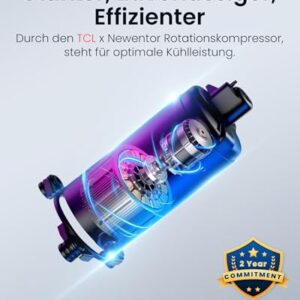 Alternative view of Newentor mobile Klimaanlage 14000 BTU, Klimaanlage mobil mit Abluftschlauch für Räume bis 50㎡, kühlen/entfeuchten/ventilieren mit Fernbedienung