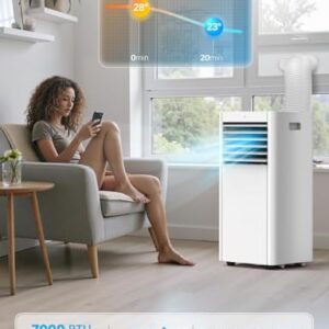 Alternative view of Mobile Klimaanlage, 4-in-1 Klimageräte 7000 BTU mit Abluftschlauch | 2, 0kW für Räume bis zu 25 m² | AUTO | LED Display& Fernbedienung, Timer, Leise & Energieeffizient | Easy-Cool- Klimaanlage