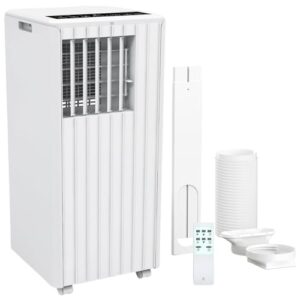 Garvee Klimaanlage Mobil Klimagerät 7000 BTU, 3 in 1 Kühlen Entfeuchten Lüftermodus Schlafmodus, 2.0KW Mobile Klima mit Abluftschlauch, Fernbedienung,24h-Time, Air Conditioner, Für Räume bis 18-25 m²