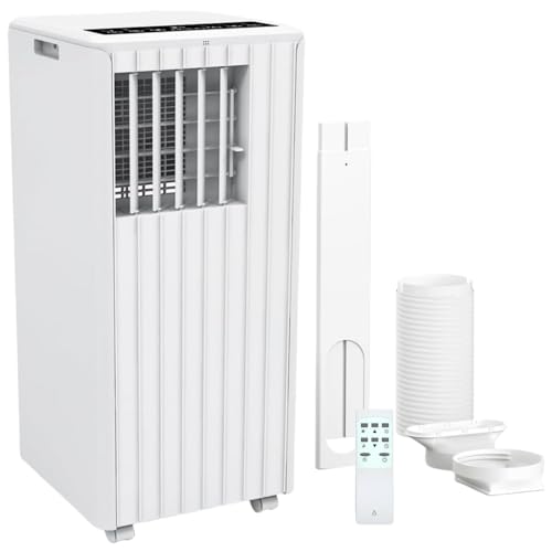 Garvee Klimaanlage Mobil Klimagerät 7000 BTU, 3 in 1 Kühlen Entfeuchten Lüftermodus Schlafmodus, 2.0KW Mobile Klima mit Abluftschlauch, Fernbedienung,24h-Time, Air Conditioner, Für Räume bis 18-25 m²