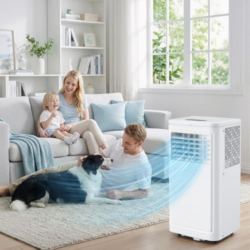 YODOLLA Mobile Klimaanlage 9000 BTU, 4-in-1 Klimagerät mit WiFi & Bluetooth, Kühlen, Entfeuchten, Ventilator, 17–30°C einstellbar, 24h Timer, für 10–20㎡ Zimmer/Büro, Energieklasse A – Bild 5