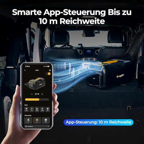 BougeRV 2026 PC35 Mobile Klimaanlage, 3500 BTU Tragbare Klimaanlage, 5 in 1 Klimagerät mit App, Kompakt mit Griff, AC 100V-240V, Camping Klimaanlage für Wohnmobil, Zelt, Lkw, Van – Bild 5