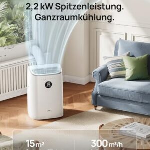 Alternative view of DREO Klimaanlage Mobil, 7.500 BTU Mobiles Klimagerät für Schlafzimmer & Büro, 3-in-1 Kühlen/Ventilieren/Entfeuchten, App-/Sprachsteuerung/Fernbedienung, drainagefrei, Fenster-Set, 2,5 L/h, AC318S